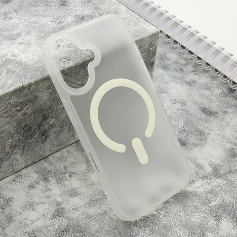 Zastitna maska (futrola) BLURRY MagSafe - iphone 16 (6.1) bela (MS).