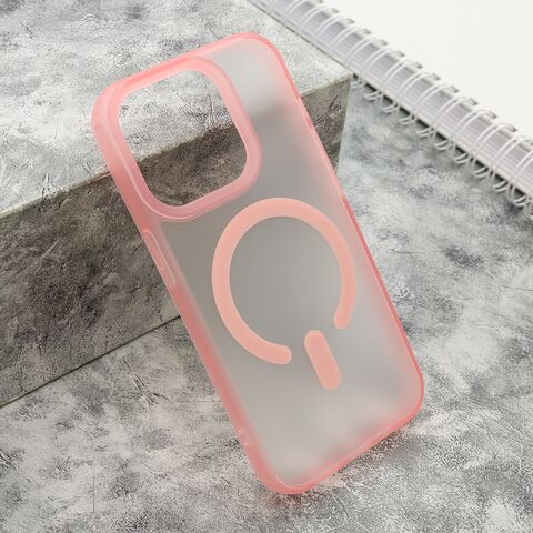 Zastitna maska (futrola) BLURRY MagSafe - iPhone 15 Pro (6.1) roze (MS).