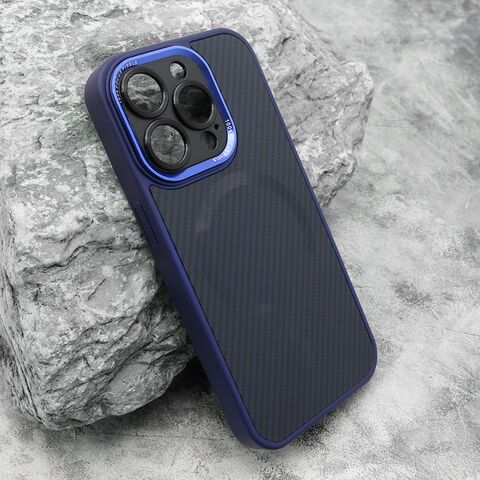 Zastitna maska (futrola) CARBON MagSafe - iPhone 15 Pro (6.1) plava (MS).