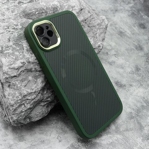 Zastitna maska (futrola) CARBON MagSafe - iPhone 11 (6.1) zelena (MS).