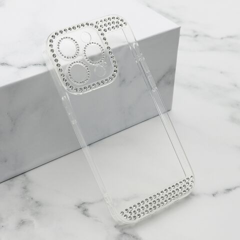 Zastitna maska (futrola) DIAMOND SIDE - iPhone 14 Pro (6.1) Transparent (MS).