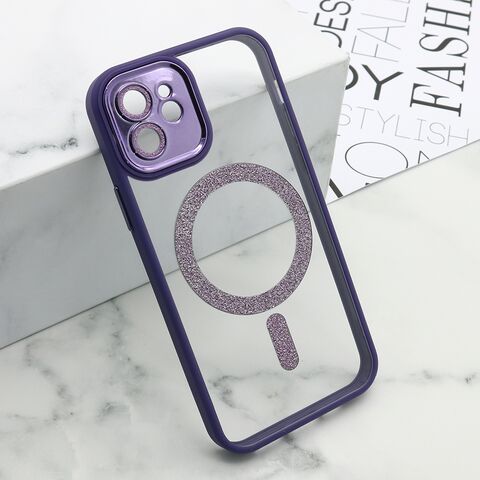 Zastitna maska (futrola) DIAMOND MagSafe - iPhone 12 ljubicasta (MS).