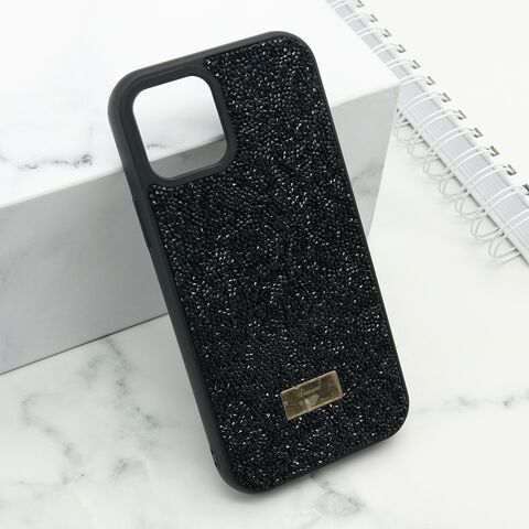 Zastitna maska (futrola) DIAMOND SELECTION - iPhone 12 crna (MS).