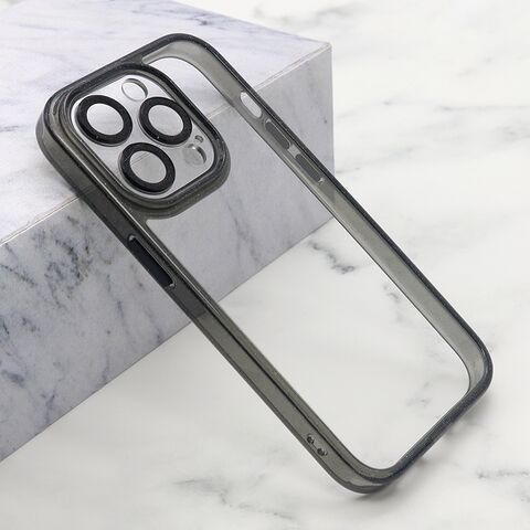 Zastitna maska (futrola) DIAMOND LENS - iPhone 15 Pro (6.1) crna (MS).