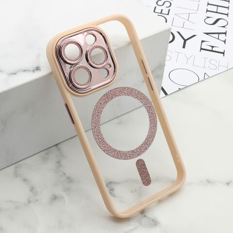 Zastitna maska (futrola) DIAMOND MagSafe - iPhone 15 Pro (6.1) roze (MS).
