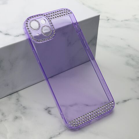 Zastitna maska (futrola) DIAMOND SIDE - iPhone 14 Plus (6.7) ljubicasta (MS).