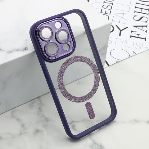 Zastitna maska (futrola) DIAMOND MagSafe - iPhone 15 Pro (6.1) ljubicasta (MS).