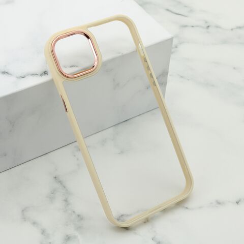 Zastitna maska (futrola) ELEGANT EDGE - iPhone 15 Plus bela (MS).