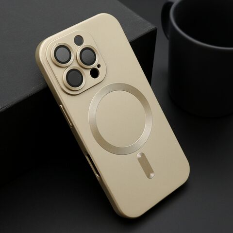 Zastitna maska (futrola) ELEGANT MAGSAFE - iPhone 16 Pro (6.3) zlatna (MS).