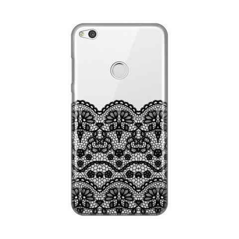 Zastitna ultra tanka (skin) maska / futrola PRINT - Huawei Honor 8 Lite/P8 Lite (2017)/P9 Lite (2017) crni Lace.