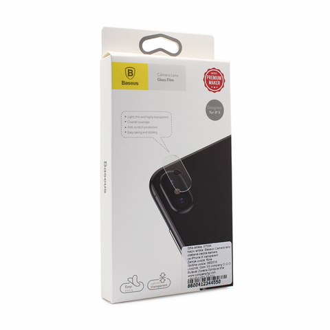 Baseus Camera lens staklena stita kamere - iPhone X Transparent.