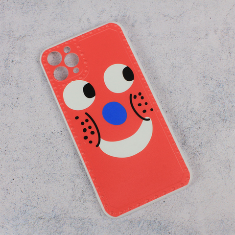 Zastitna maska (futrola) Smile face - iPhone 11 Pro Max 6.5 crvena.