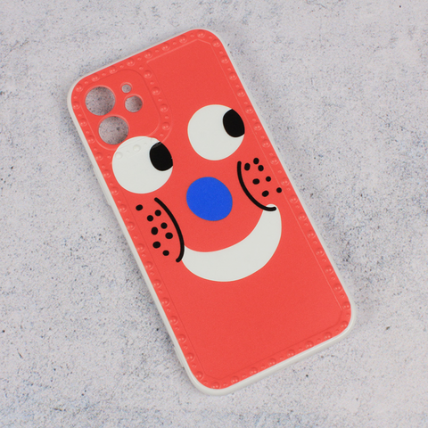 Zastitna maska (futrola) Smile face - iPhone 12 6.1 crvena.