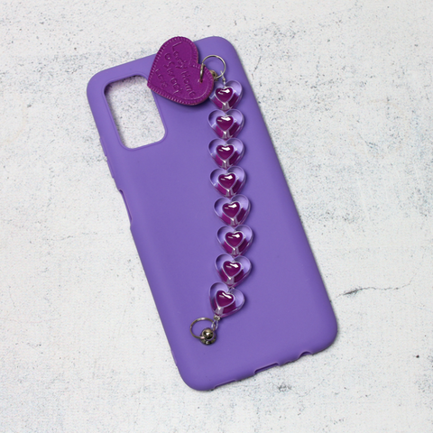 Zastitna maska (futrola) Jewellery Heart - Samsung A037 Galaxy A03s ljubicasta.