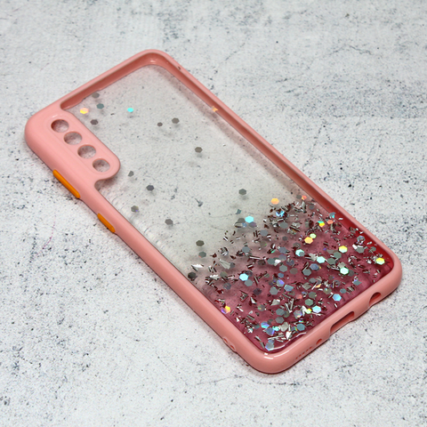 Zastitna maska (futrola) okvir Glitter - Samsung A307F/A505F/A507F Galaxy A30s/A50/A50s roze.