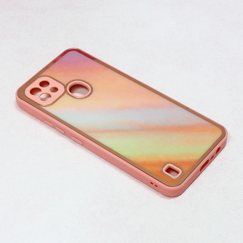 Zastitna maska (futrola) Candy Marble - Realme C21 roze.
