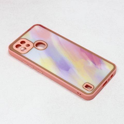 Zastitna maska (futrola) Candy Marble - Realme C21 svetlo ljubicasta.