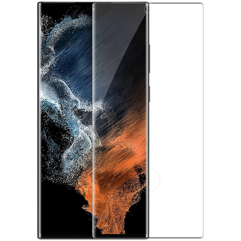 stitno staklo Staklena folija (zastitno kaljeno staklo) za ekran Nillkin 3D CP+Max - Samsung Galaxy S22 Ultra 5G crni.