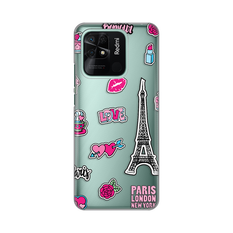 Zastitna ultra tanka (skin) maska / futrola PRINT - Xiaomi Redmi 10C Love Paris.