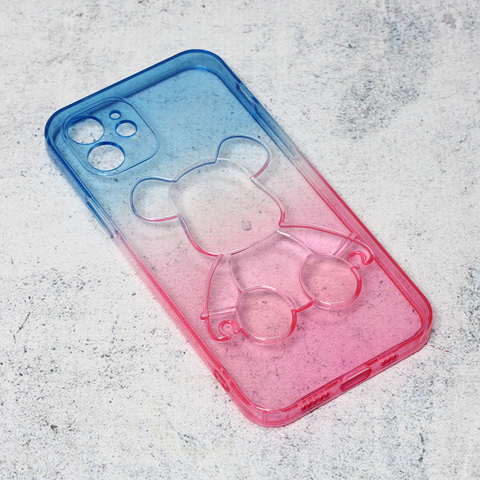 Zastitna maska (futrola) Violet bear - iPhone 12 6.1 tip 4.