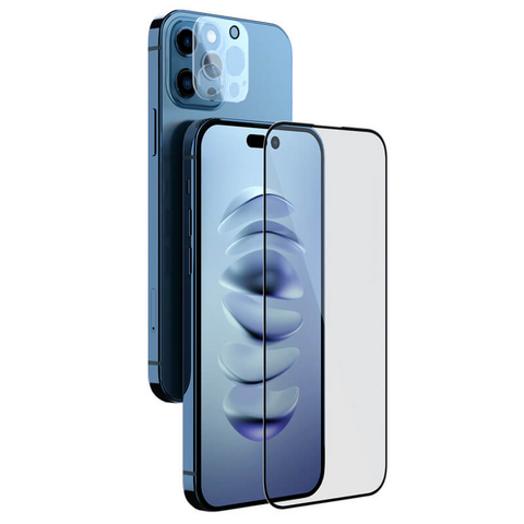 stitno Staklo Staklena folija (zastitno kaljeno staklo) za ekran Nillkin 2u1 HD - iPhone 14 Pro crna.