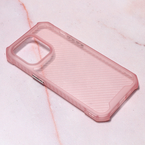 Zastitna maska (futrola) Carbon Crystal - iPhone 14 Pro pink.
