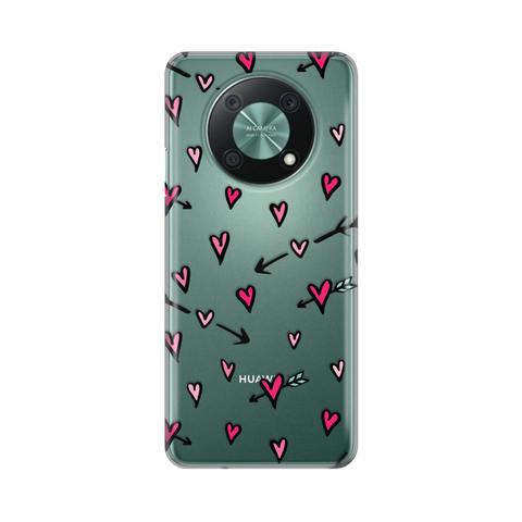 Zastitna ultra tanka (skin) maska / futrola PRINT - Huawei Nova Y90 Heart Pattern.