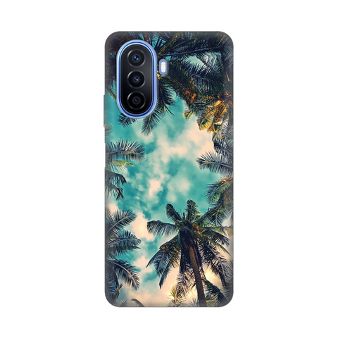 Zastitna silikonska maska (futrola) PRINT - Huawei nova Y70 Palm Tree.
