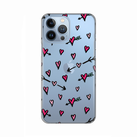 Zastitna ultra tanka (skin) maska / futrola PRINT - iPhone 13 Pro Max 6.7 Hearts Pattern.