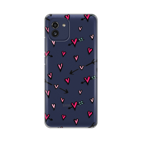 Zastitna ultra tanka (skin) maska / futrola PRINT - Samsung A035 Galaxy A03 Hearts Pattern.