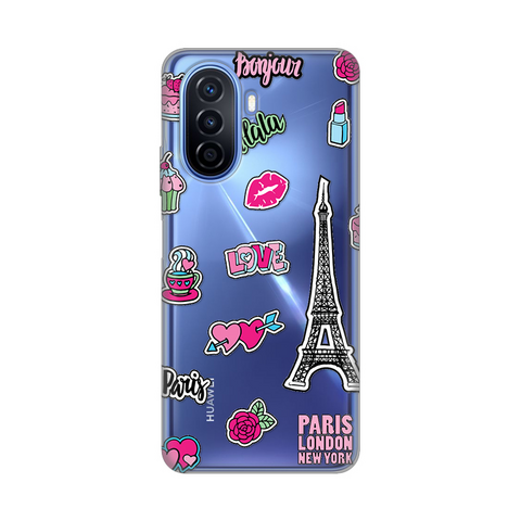 Zastitna ultra tanka (skin) maska / futrola PRINT - Huawei Nova Y70/Nova Y70 Plus Love Paris.