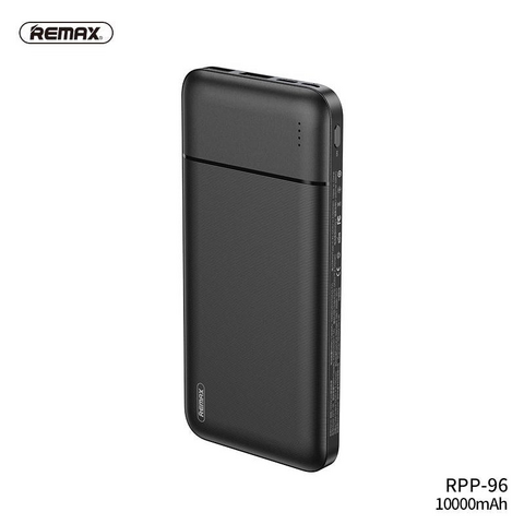 Univerzalna Back Up Baterija prenosiva baterija REMAX Lango RPP-96 2USB 10000mAh crna.