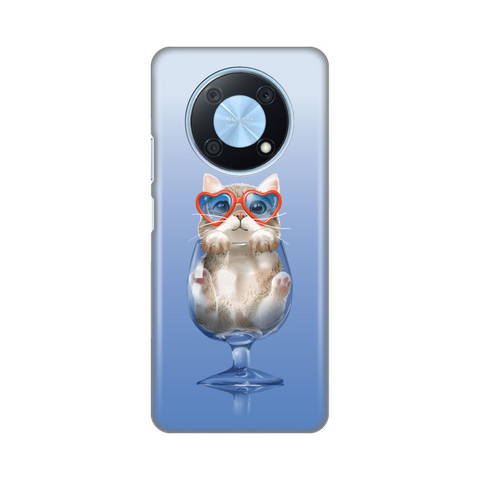 Zastitna silikonska maska (futrola) PRINT - Huawei nova Y90 Funny Cat.