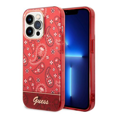 Zastitna maska (futrola) Guess Hc IML Electro Cam Raisley - iPhone 14 Pro crvena (GUHCP14LHGBNHR).