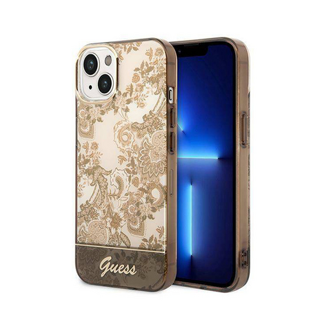 Zastitna maska (futrola) Guess Hc IML Electro Cam TDJ - iPhone 14 zlatna (GUHCP14SHGPLHC).
