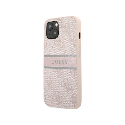 Zastitna maska (futrola) Guess Hc PU 4G Stripe - iPhone 14 Plus pink (GUHCP14M4GDPI).