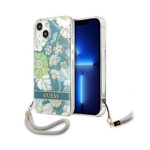 Zastitna maska (futrola) Guess Hc PC/TPU Flower Cord - iPhone 13 zelena (GUHCP13MHFLSN).