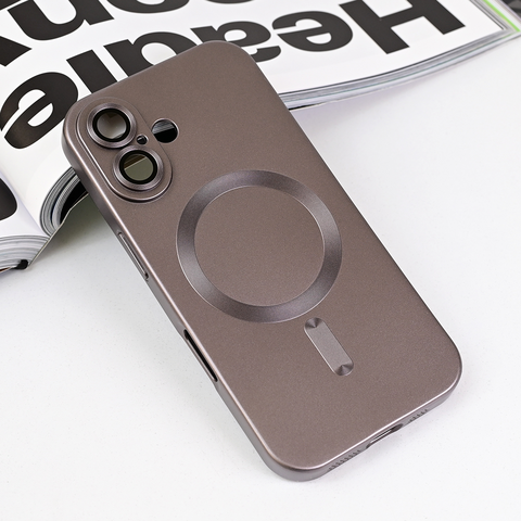 Zastitna maska (futrola) Magsafe Chrome - iPhone 16 6.1 siva.