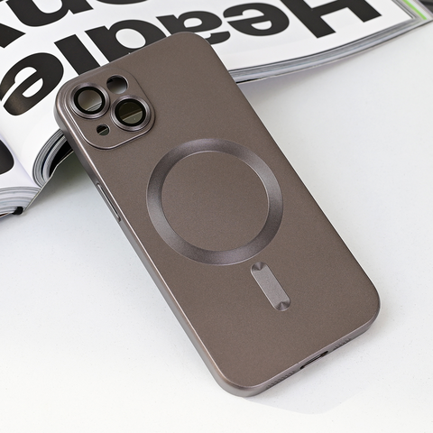 Zastitna maska (futrola) Magsafe Chrome - iPhone 14 siva.