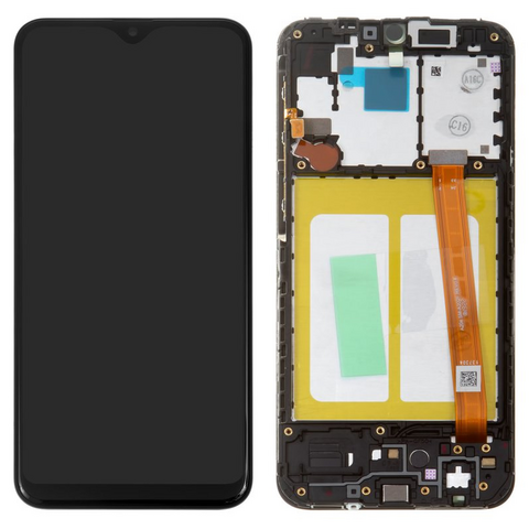 LCD displej (ekran) - Samsung A202 Galaxy A20E + touchscreen + okvir crni CHO.