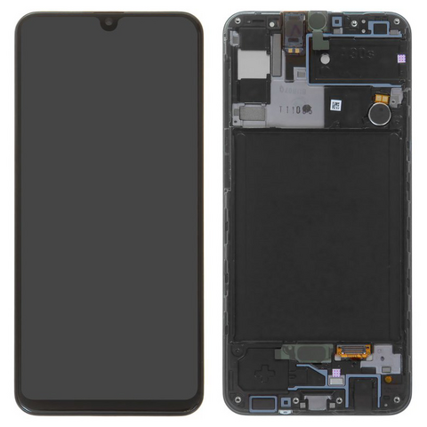 LCD displej (ekran) - Samsung A307/Galaxy A30S + touchscreen + okvir crni Service Pack ORG/GH82-21190A.
