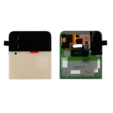 Prednji LCD displej (ekran) - Samsung F721/Galaxy Z Flip 4 + touch screen + okvir Rose Gold Service Pack ORG/GH97-27947C.