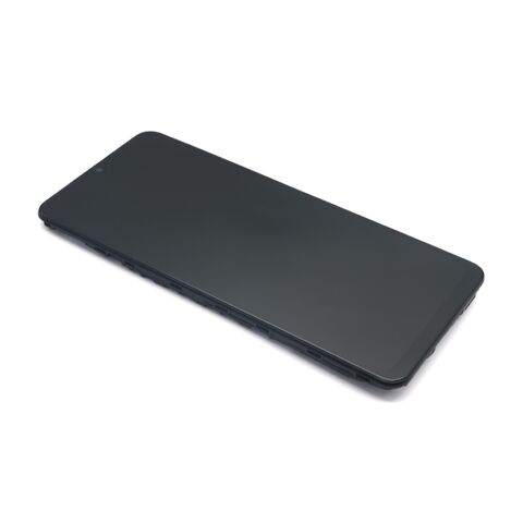 LCD displej (ekran) - Samsung A125F/A127F Galaxy A12/A12 Nacho + Touch screen + okvir crni Rev 1.1 (zuti flet) Full ORG EU (GH82-24491A) (MS).
