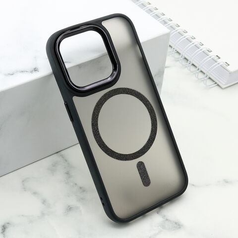 Zastitna maska (futrola) SHINING MAGSAFE - iPhone 15 Pro (6.1) crna (MS).