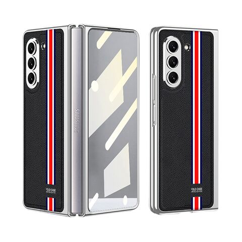 Zastitna maska (futrola) ELEGANT RED LINE - Samsung F946 Galaxy Z Fold 5 5G crna (GKK case) (MS).
