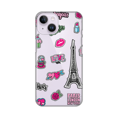 Zastitna ultra tanka (skin) maska / futrola PRINT - iPhone 14 Love Paris.