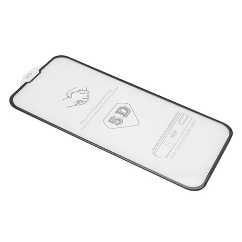 Staklena folija (zastitno kaljeno staklo) za ekran 5D - Iphone 13/13 Pro/14/16e (6.1) crna (MS).