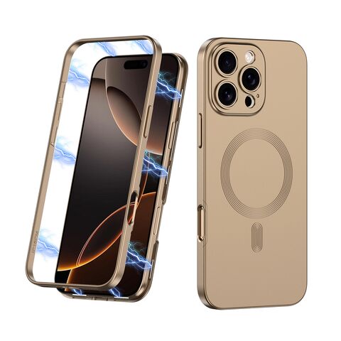 Zastitna maska (futrola) 360 COLOR MagSafe - iPhone 16 Pro (6.3) zlatna (GKK case) (MS).