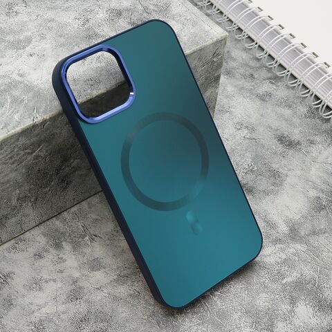 Zastitna maska (futrola) COLOR METAL MagSafe - iPhone 14 (6.1) zelena (MS).