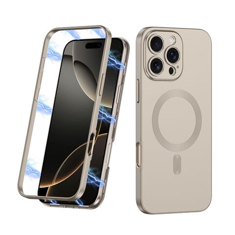 Zastitna maska (futrola) 360 COLOR MagSafe - iPhone 16 Pro (6.3) titanijum (GKK case) (MS).